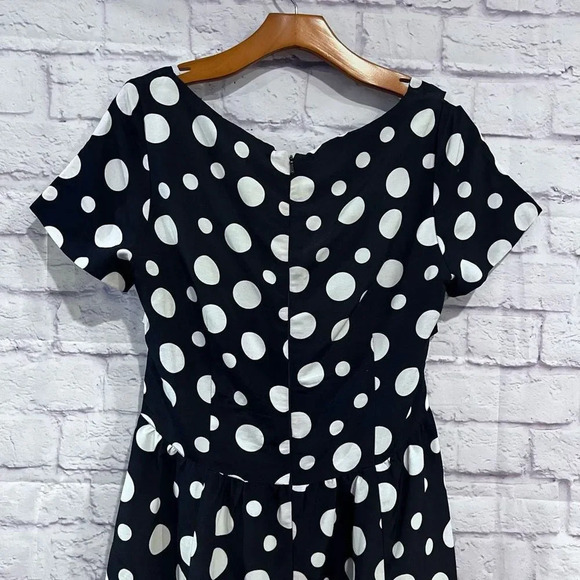 Ports International Blue Polka Dot Fit & Flare Dress Size 10‎ Vintage - Picture 4 of 12